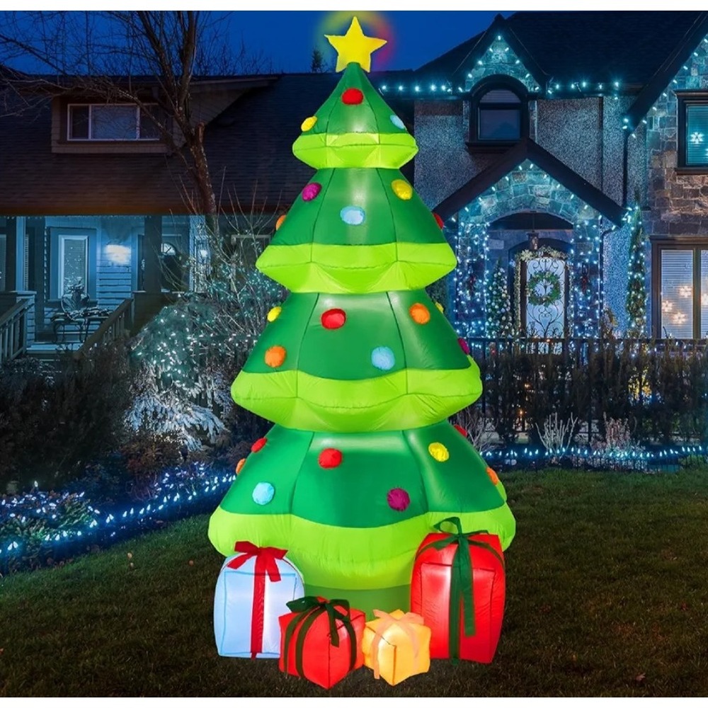 Best Choice Products Inflatable Tree Blow Up Decor 10 LED Lights - 10ft
